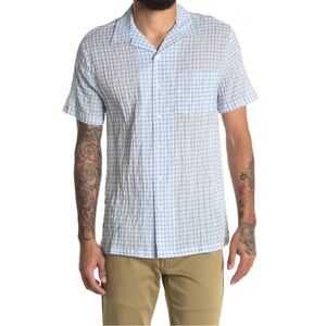 Blue Checkered Onia Vacation Shirt Men's
